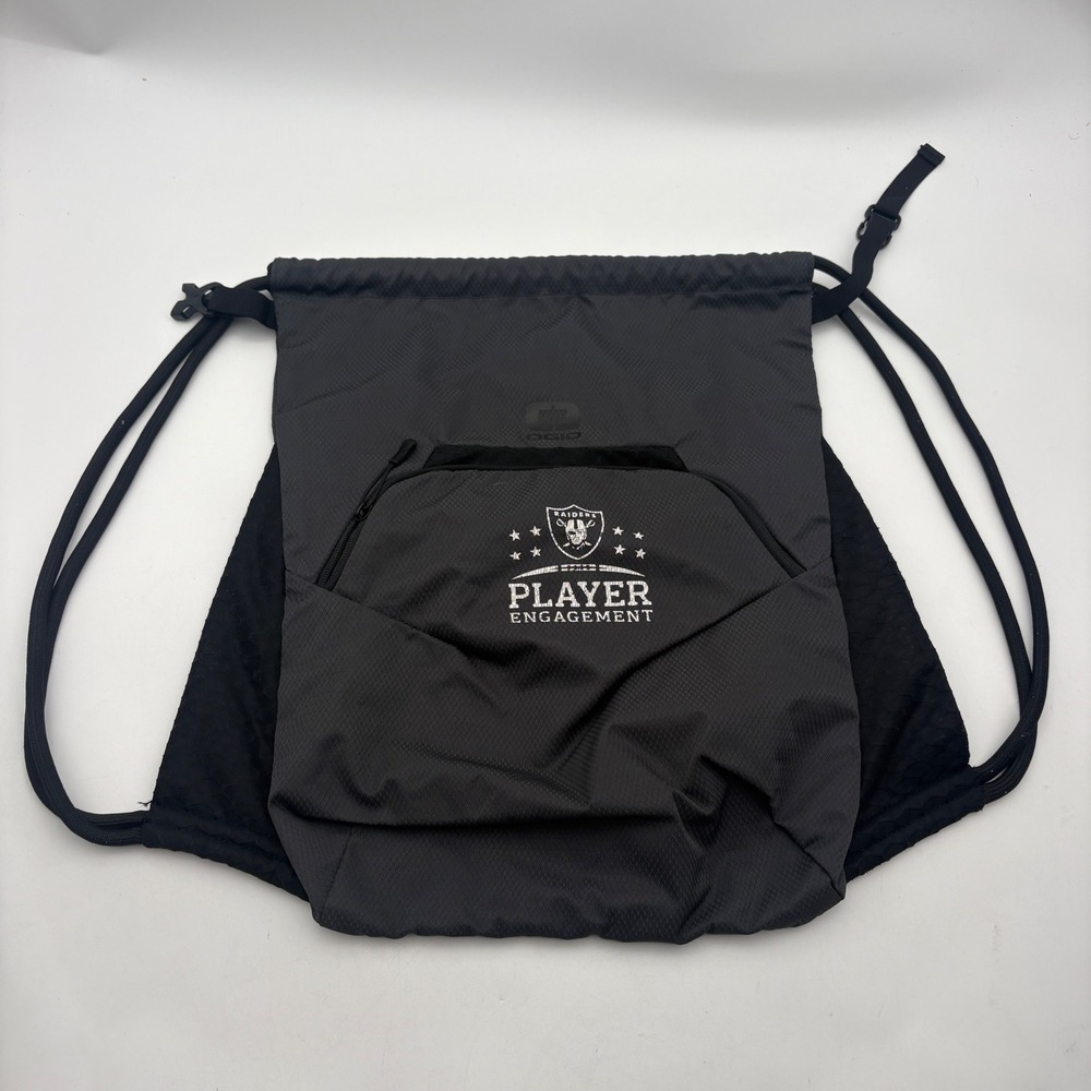 OGIO Las Vegas Raiders Player Engagement Drawstring Backpack Black Cinch Bag